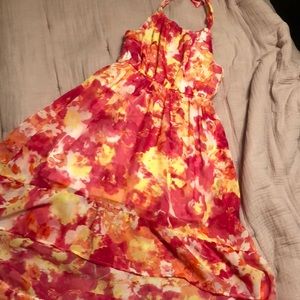 Girls Hi/Low Floral Dress - Size L (10-12)
